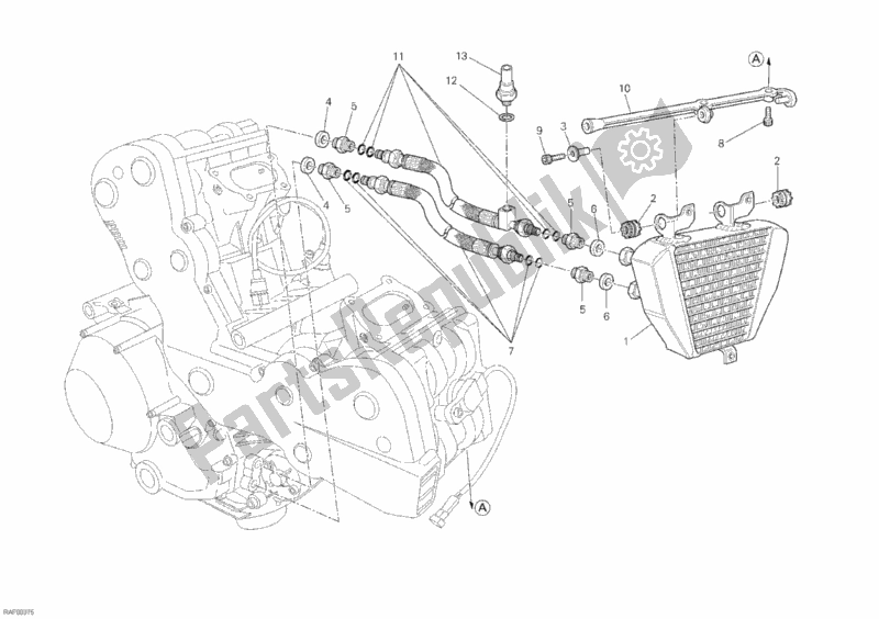 Wszystkie części do Ch? Odnica Oleju Ducati Superbike 848 EVO USA 2012 Wszystkie części do Ch? Odnica Oleju Ducati Superbike 848 EVO USA 2012